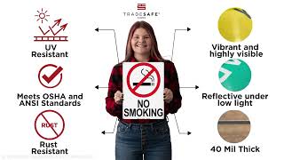 No Smoking Sign - Aluminum Smoking Signs | TRADESAFE