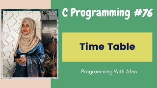 C Programming bangla tutorials | Time table