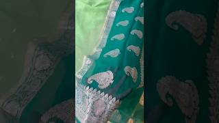 Pure Banarasi Khaddi Chiffon Saree Handloom Made 7524931212 #bridalsarees #youtubeshorts #trending