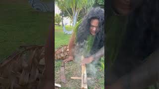 REAL LIFE MAUI DANCES WITH FIRE!! #moana #funny #shorts #fire