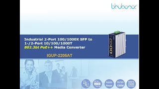 IGUP-2205AT Industrial PoE+ Media Converter