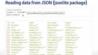 Getting and Cleaning Data - Reading JSON