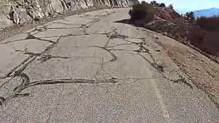 Cycling down the closed section of SR39