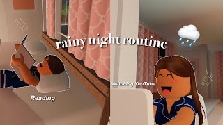 rainy night routine 🌧 |Roblox Bloxburg roleplay