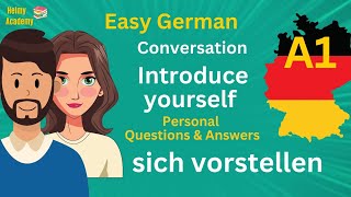 A1 🇩🇪- Simple Conversation 🎧 introduce yourself  | All Questios & Answers | #learn #german