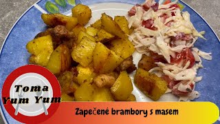 Kартофель запеченный с мясом! Zapečené brambory s masem! Ofenkartoffeln mit Fleisch!