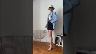 3 city outfits with a straw hat #zara #fashionstyle #stylist #fashionista