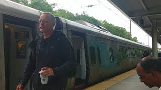 Acela Express arriving and departing BWI station 6-7-18