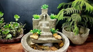 How to make amazing wonderful waterfall fountain water fountain