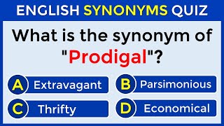 Synonyms Quiz | CAN YOU SCORE 30/30? #challenge 54