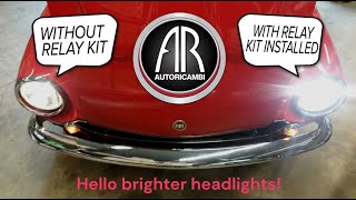 FIAT 124 Spider Headlight Relay Kit installation - Auto Ricambi