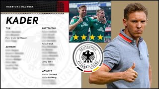 Hässlichen Vögel für Deutschland! DAS ist der 2. DFB-Kader unter NAGELSMANN