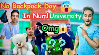 Numl University's No Backpack Day❤️|| Student Creativity😱 ||Funny Vlog😂|| Numl Rawalpindi |ArVlogs