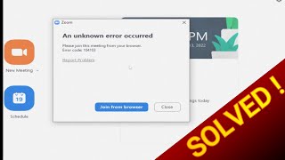 Zoom Error "Please join this meeting from your browser error"