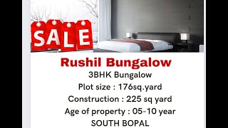 3BHK, RUSHIL BUNGALOW, SOUTH BOPAL, A'BAD, CODE YK - 184