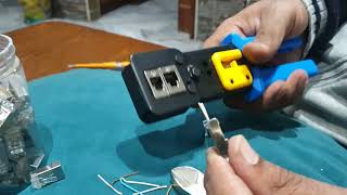 صنع كابل الشبكة بنوع جديد من RJ 45 and Crimping Tool