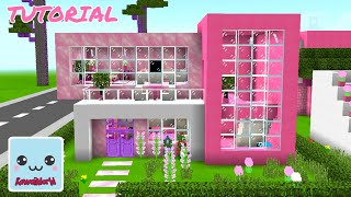 I Build MODERN PINK HOUSE in MY CITY in Kawaii World - TUTORIAL