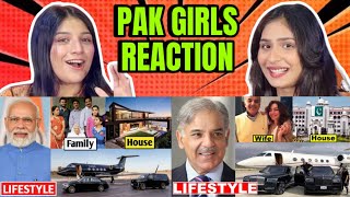 INDIAN PM NARENDRA MODI LIFESTYLE VS PAKISTANI PM SHAHBAZ SHARIF LIFESTYLE | PAK GIRLS REACTION