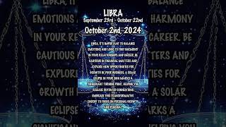 October 2nd, 2024 #librahoroscope #dailyhoroscope #dailyastrologyhoroscope #zodiacupdates #libra