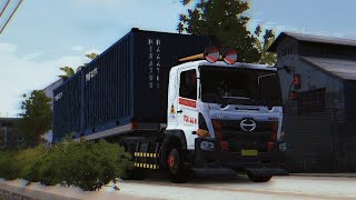 Mod Hino 500 4x2 Trailer container || Bussid mod