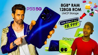 8GB Ram 128GB Rom ₹8999* 😱 Itel P55 5g Review | 6.6 Inch 50MP 5000mAh Battery