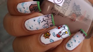 FARM/VILLAGE Nailart Tutorial🐄🐷🐖🐮🐥🐤🐣🐔🐓🌾