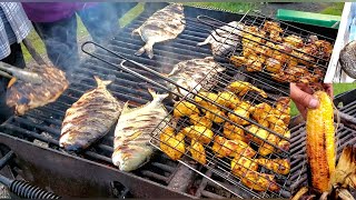 How To Grill Corn, Fish, Chicken On Natural Fire