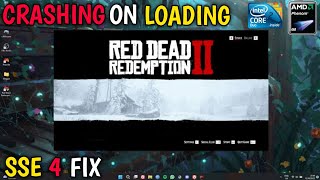 How To Fix Rdr 2 Crashing On Loading || Red Dead Redemption 2 || SSE 4 Fix || Errors Fixed Guidance