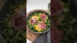 Peach salad with mint dressing. Full recipe in the descrption