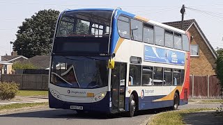 Stagecoach Midlands Trident Enviro 400 19084 MX56 FUB Running Route 6 to town centre (FULL ROUTE)