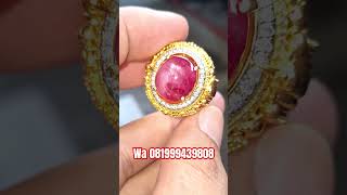 Ruby burma windusara yun-yang ring perak cakrawaka tebal / gemstone / batu permata / jewelry