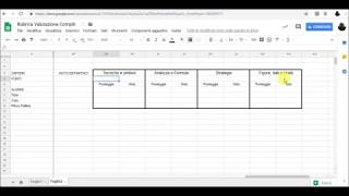 Creiamo una Rubrica di Valutazione con Excel o Fogli di Google