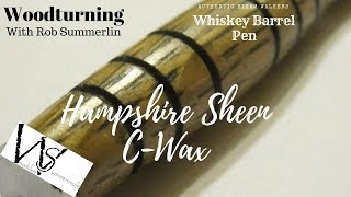 woodturning # 109 Hampshire sheen Cwax