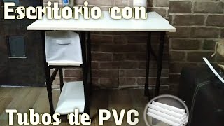 Escritorio o mesa para oficina 🖥️ hecha con tubos de PVC / Diy / idea para clases en línea