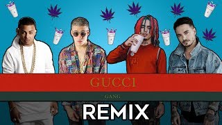 GUCCI GANG REMIX - LIL PUMP x BAD BUNNY x J BALVIN x OZUNA | LETRA