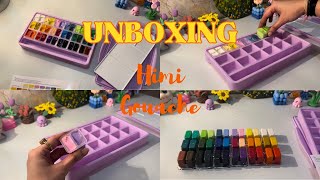 ASMR Unboxing Himi Jelly Gouache | THE ART ABODE #himigouache #gouache #artist