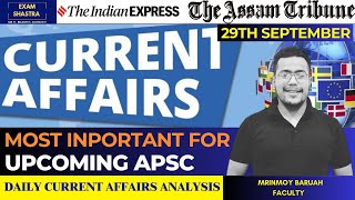 Daily Current Affairs I 28th September I APSC I  Exam Shastra I Mrinmoy sir