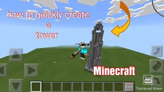 how to quickly create a tower - come creare rapidamente una torre (MINECRAFT)