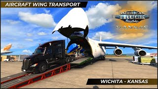 ATS 1.49 I Transporte de asa de avião I Saindo do aeroporto de  Wichita na DLC do Kansas !!!