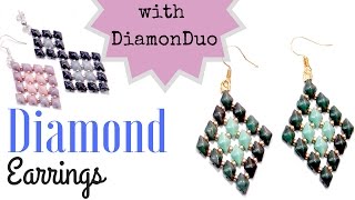 Beading Ideas - Diamond Earrings with Diamonduo