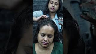 Very Satisfying Indian Lady Barber Head Massage For Female #shorts