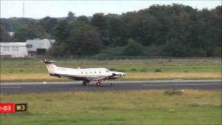 PC 12 landing at Maastricht-Aachen Airport