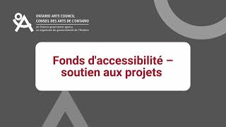 Fonds d'accessibilité – soutien aux projets