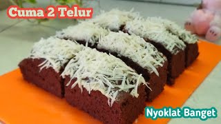 Cuma 2 Telur BISA BIKIN KUE seENAK INI II PASTINYA juga NYOKLAT BANGET RASANYA