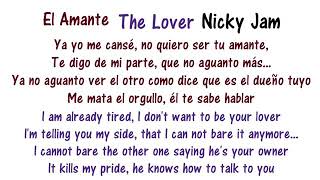 El Amante The lover Nicky Jam English and Spanish