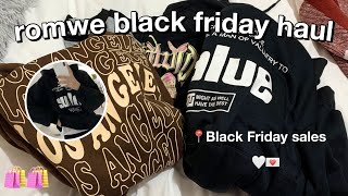 romwe black friday haul | hoodies, tops and more