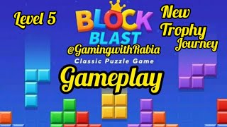 Block blast game/Adventure Mode/new trophy  Journey/lvl 5/Gameplay Walkthrough!!