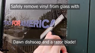 Remove Stickers from a window in SECONDS with a razor blade!