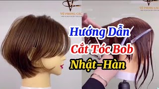 Hướng Dẫn Cắt Tóc Bob Nhật-Hàn, Đăng Ký Kênh( Học Nghề Tóc )Để Xem Nhiều Video Hơn #HocNgheToc