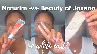 No white cast? Naturium vs. Beauty of Joseon Sunscreen